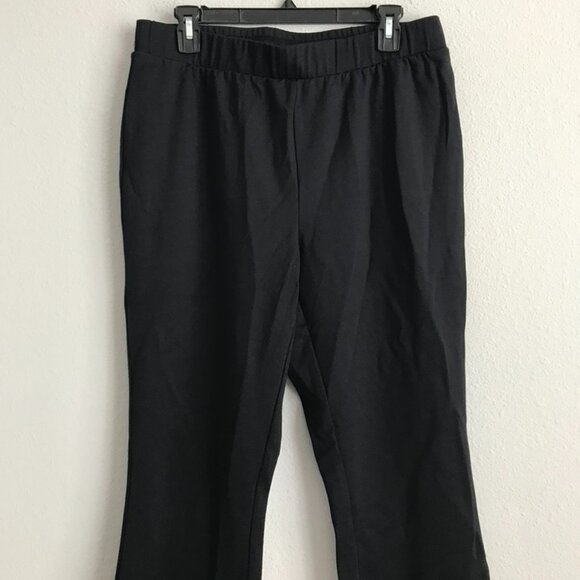 Isaac Mizrahi Live! Regular Crepe Ponte Baby Bootcut Pants -Black (Sz M) a621245 - Picture 2 of 5